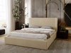 Polsterbett mit Bettkasten und Lattenrost 200x200 Malmo Beige