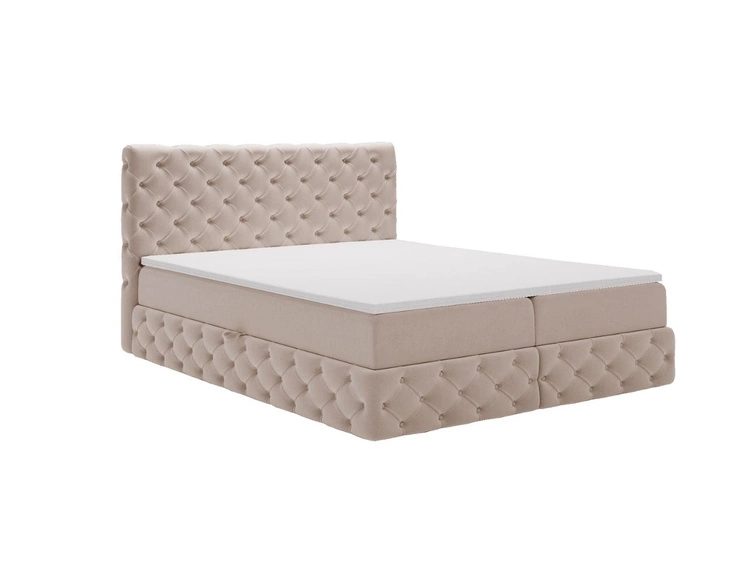 Boxspringbett mit Bettkasten 180x200 Canolo Beige