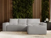 Ecksofa L-Form Rechts mit Schlaffunktion und Bettkasten Portland Hellgrau