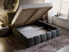 Polsterbett mit Bettkasten und Lattenrost 180x200 Cloud Dunkelgrau