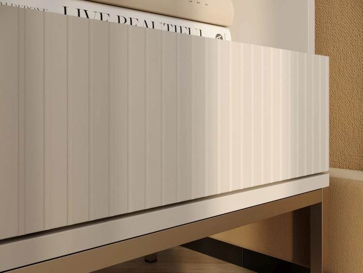 Nachtschrank mit Schublade und Led Deo Kaschmir