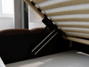 Polsterbett mit Bettkasten und Lattenrost 200x200 Modo Braun