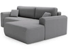 Ecksofa mit Schlaffunktion und Bettkasten Belvio rechts Dunkelgrau