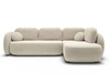 Ecksofa mit Schlaffunktion und Bettkasten Rechts Carino Beige