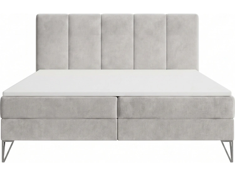 Boxspringbett mit Bettkasten 180x200 Vendi grau