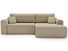 Ecksofa mit Schlaffunktion und Bettkasten Belvio rechts Beige