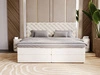 Boxspringbett mit Bettkasten 160x200 Bergamo Beige