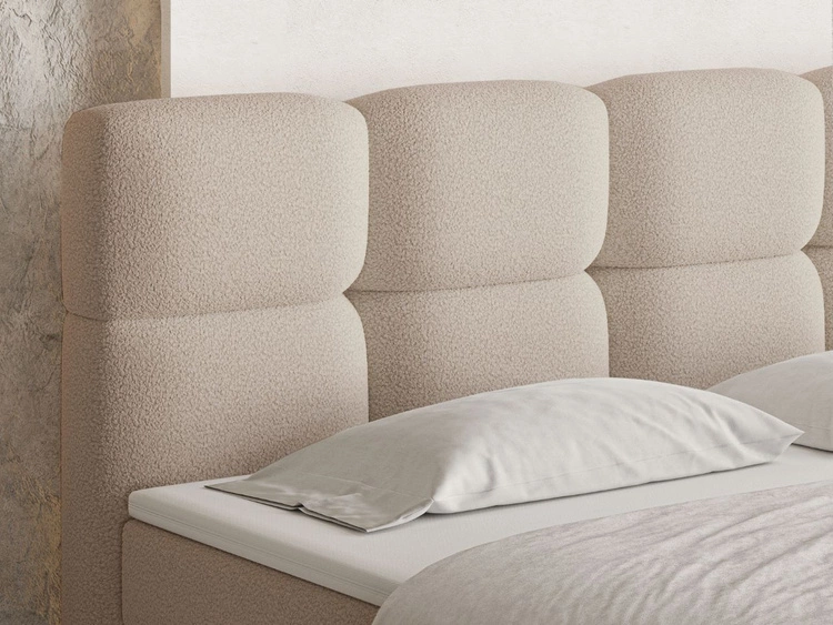 Boxspringbett mit Bettkasten 160x200 Rivon Beige