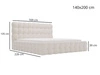 Polsterbett mit Bettkasten und Lattenrost 140x200 Twist Braun