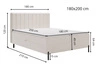 Boxspringbett mit Bettkasten 180x200 Primavera Creme