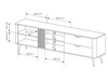  TV-Lowboard mit Türen und Schubladen 195 Magico Eiche Dunin
