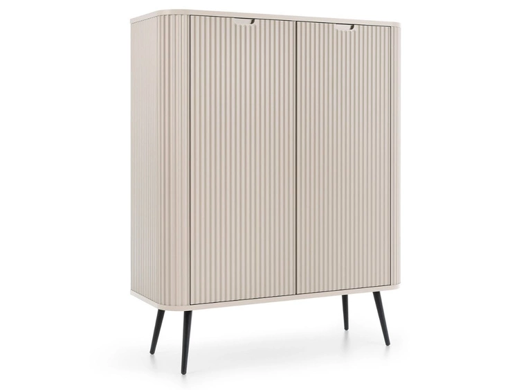 Türkommode Viva Beige auf Schwarzen Beinen