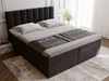 Boxspringbett mit Bettkasten 200x200 Mocca Schwarz