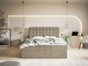 Boxspringbett mit Bettkasten 140x200 Denza Beige