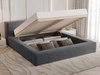 Polsterbett mit Bettkasten und Lattenrost 160x200 Mali Dunkelgrau