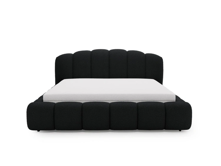 Polsterbett mit Stauraum und Lattenrost 200x200 Cloud Soft Schwarz