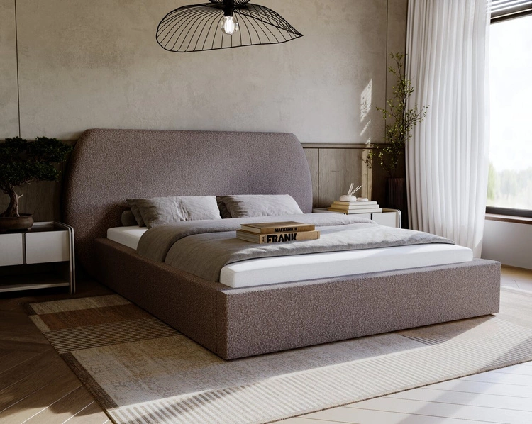 Polsterbett mit Lattenrost 180x200 Blossom - Braun