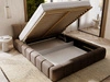 Polsterbett mit Bettkasten und Lattenrost 160x200 Split Braun