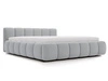 Polsterbett ohne Bettkasten mit Lattenrost 120x200 Cloud Low aus Samtstoff Grau