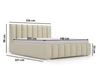 Polsterbett mit Bettkasten und Lattenrost 140x200 Neos Beige