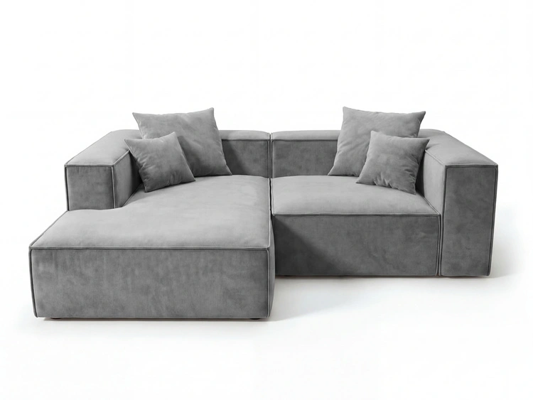 Ecksofa L Links Vellaro Grau