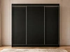 Schiebetürenschrank 250 cm mit LED-Beleuchtung Diano Schwarz