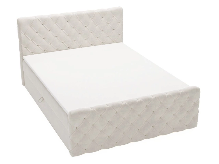 Boxspringbett mit Bettkasten 160x200 Lunaris Creme