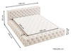 Polsterbett mit Bettkasten und Lattenrost 160x200 Palini Hellgrau