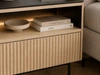 Nachtschrank mit Schublade und Led Auroé Eiche Vicenza