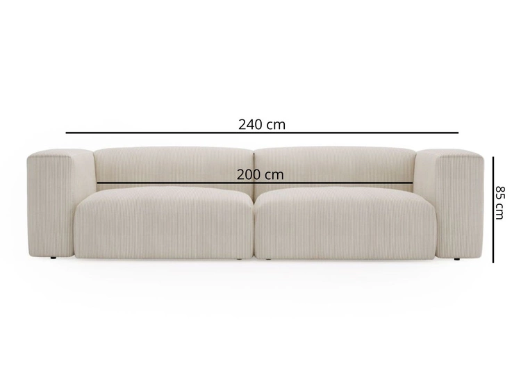 Sofa Moderne Cord Sofa für Wohnzimmer Landi Beige