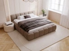 Polsterbett mit Bettkasten und Lattenrost 180x200 Cloud Low Bouclé-Stoff Braun