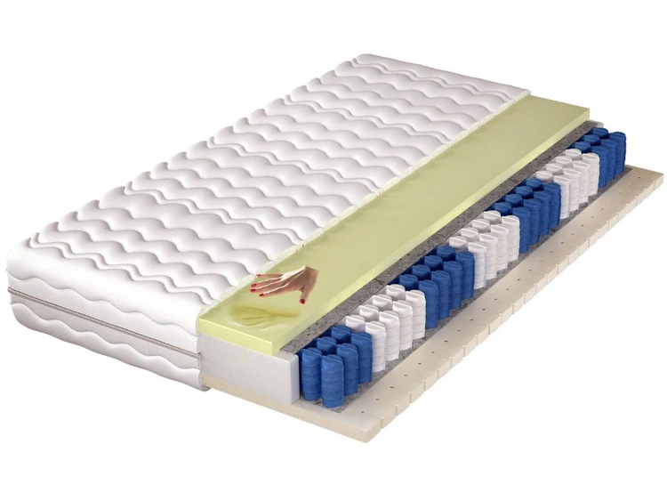 Taschenfederkernmatratze Pocket mit thermoelastischem und Latex Schaum Lusaro 180x200