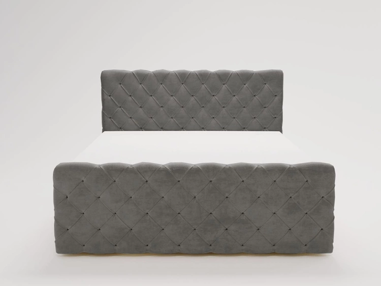 Boxspringbett mit Bettkasten 160x200 Lunaris Dunkelgrau