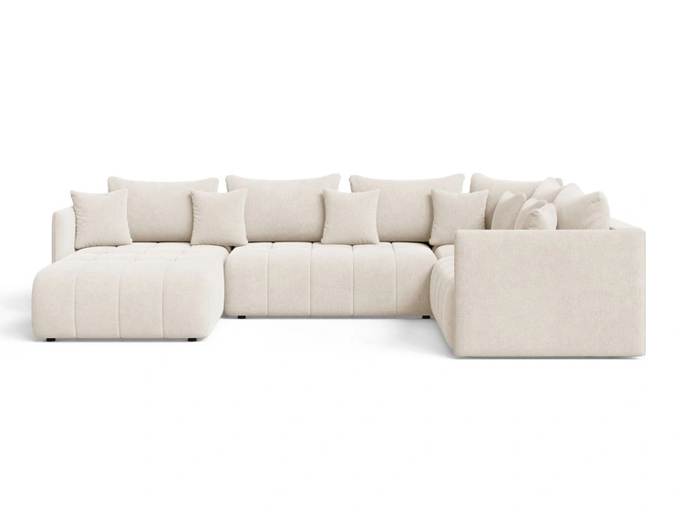 Wohnlandschaft mit Schlaffunktion und Bettkasten Ardi Bis Beige