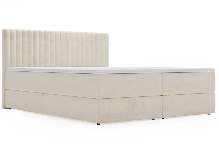 Boxspringbett mit Bettkasten 200x200 Marbella Beige