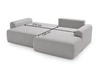 Ecksofa L-Form mit Schlaffunktion und Bettkasten Savana Links Hellbeige