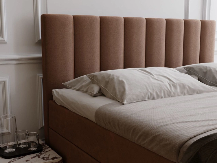 Boxspringbett mit Bettkasten 180x200 Mocca Braun