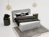 Boxspringbett mit Bettkasten 120x200 Lion Hellgrau
