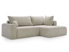 Ecksofa L-Form mit Schlaffunktion und Bettkasten Savana Bis Hellbeige
