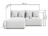 Ecksofa L-Form Rechts mit Schlaffunktion und Bettkasten Ronni Beige