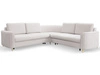 Ecksofa L-Form Links mit Schlaffunktion und Bettkasten Limon Creme
