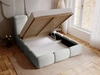 Polsterbett mit Bettkasten und Lattenrost 120x200 Bubble Hellgrau