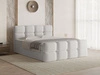 Boxspringbett mit Bettkasten 180x200 Rivon Hellgrau