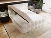 Boxspringbett mit Bettkasten 200x200 Bouclé-Stoff Alicante Beige