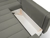 Ecksofa mit Schlaffunktion und Bettkasten Links Adoro Grau 