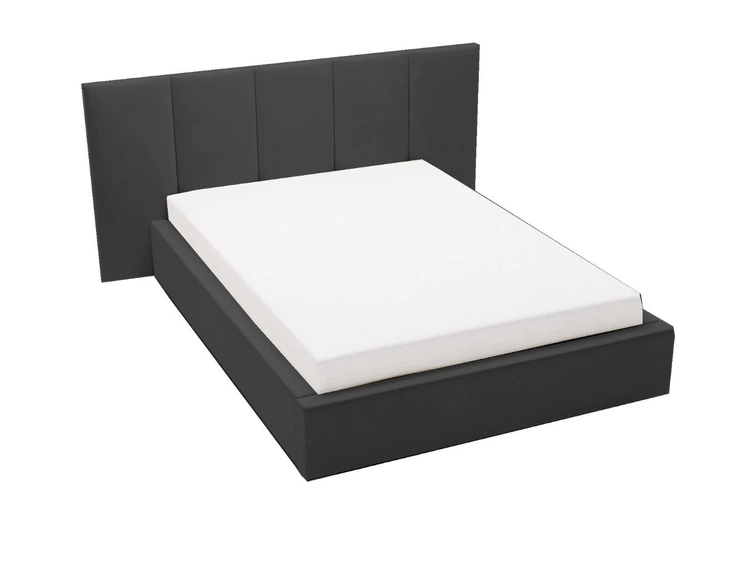 Polsterbett mit Bettkasten und Lattenrost 160x200 Lizbona Schwarz
