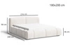 Polsterbett mit Bettkasten und Lattenrost 180x200 Aubi Beige