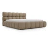 Polsterbett mit Bettkasten und Lattenrost 120x200 Modo aus Bouclé-Stoff Braun
