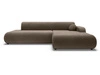 Ecksofa L-Form mit Schlaffunktion und Bettkasten Lisso Rechts Braun