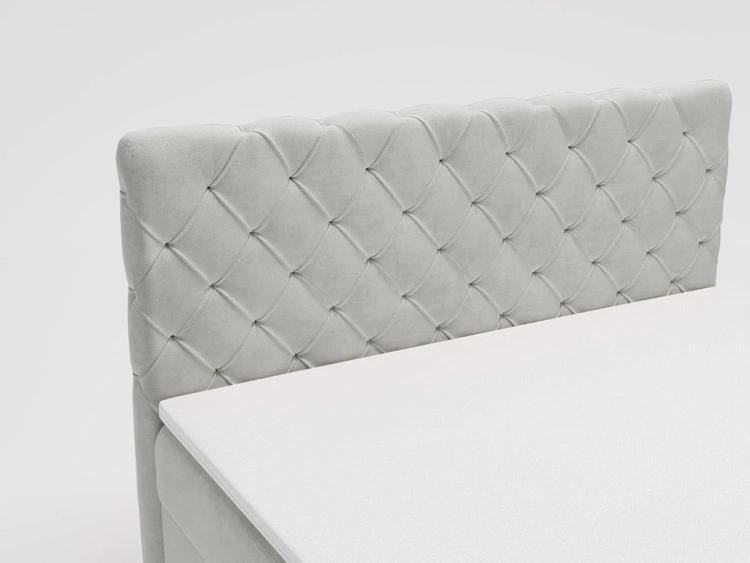Boxspringbett mit Bettkasten 120x200 Lunaris Hellgrau